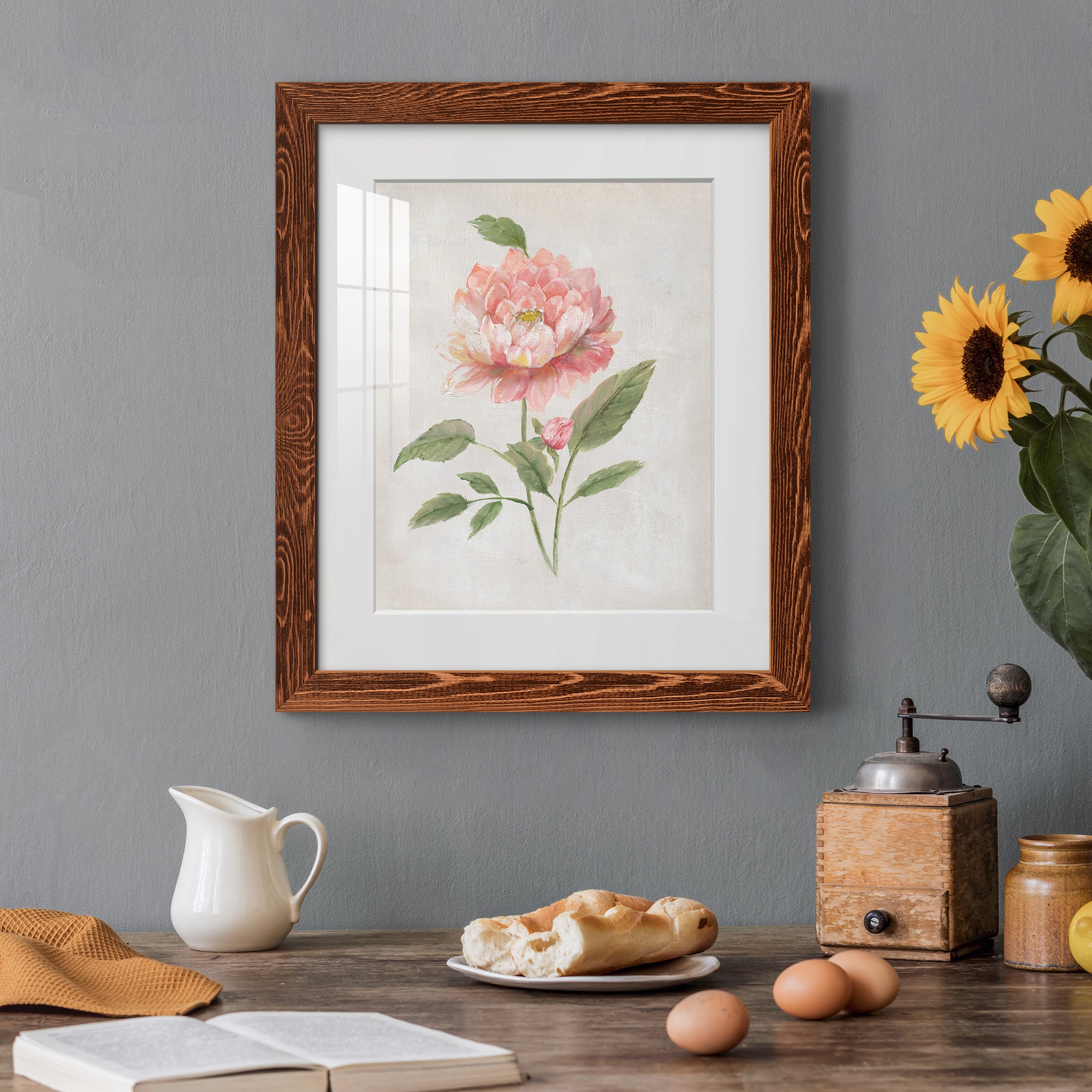 Grandiflora III - Barnwood Framed Art Print