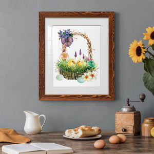 Spring Chick Basket - Barnwood Framed Art Print