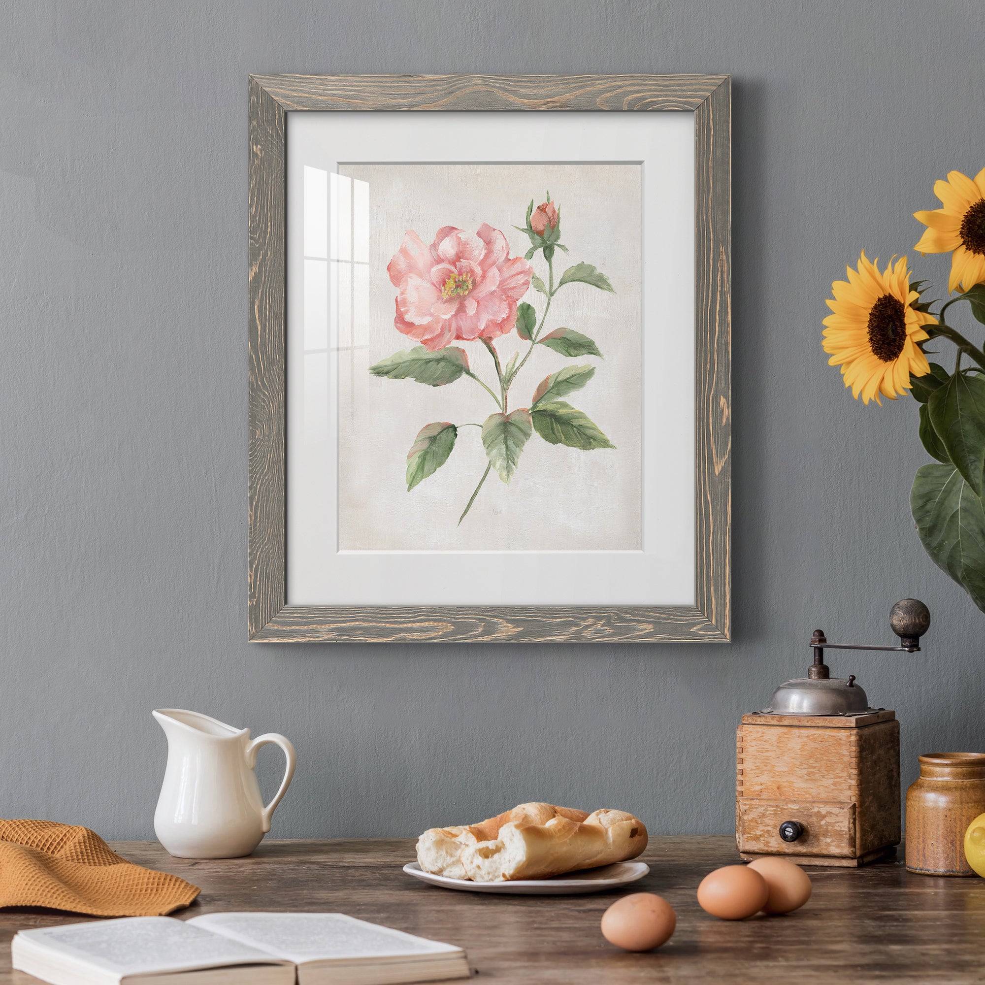 Grandiflora II - Barnwood Framed Art Print