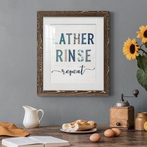 Lather Rinse Repeat - Barnwood Framed Art Print