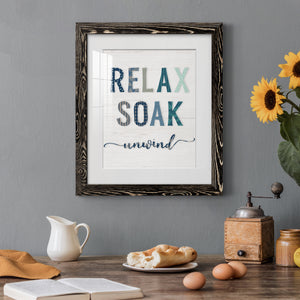 Relax Soak Unwind - Barnwood Framed Art Print