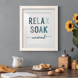 Relax Soak Unwind - Barnwood Framed Art Print