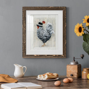 Sunday Best Rooster - Barnwood Framed Art Print