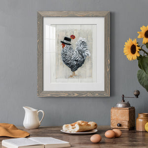 Sunday Best Rooster - Barnwood Framed Art Print
