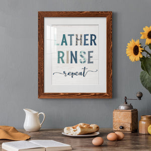 Lather Rinse Repeat - Barnwood Framed Art Print