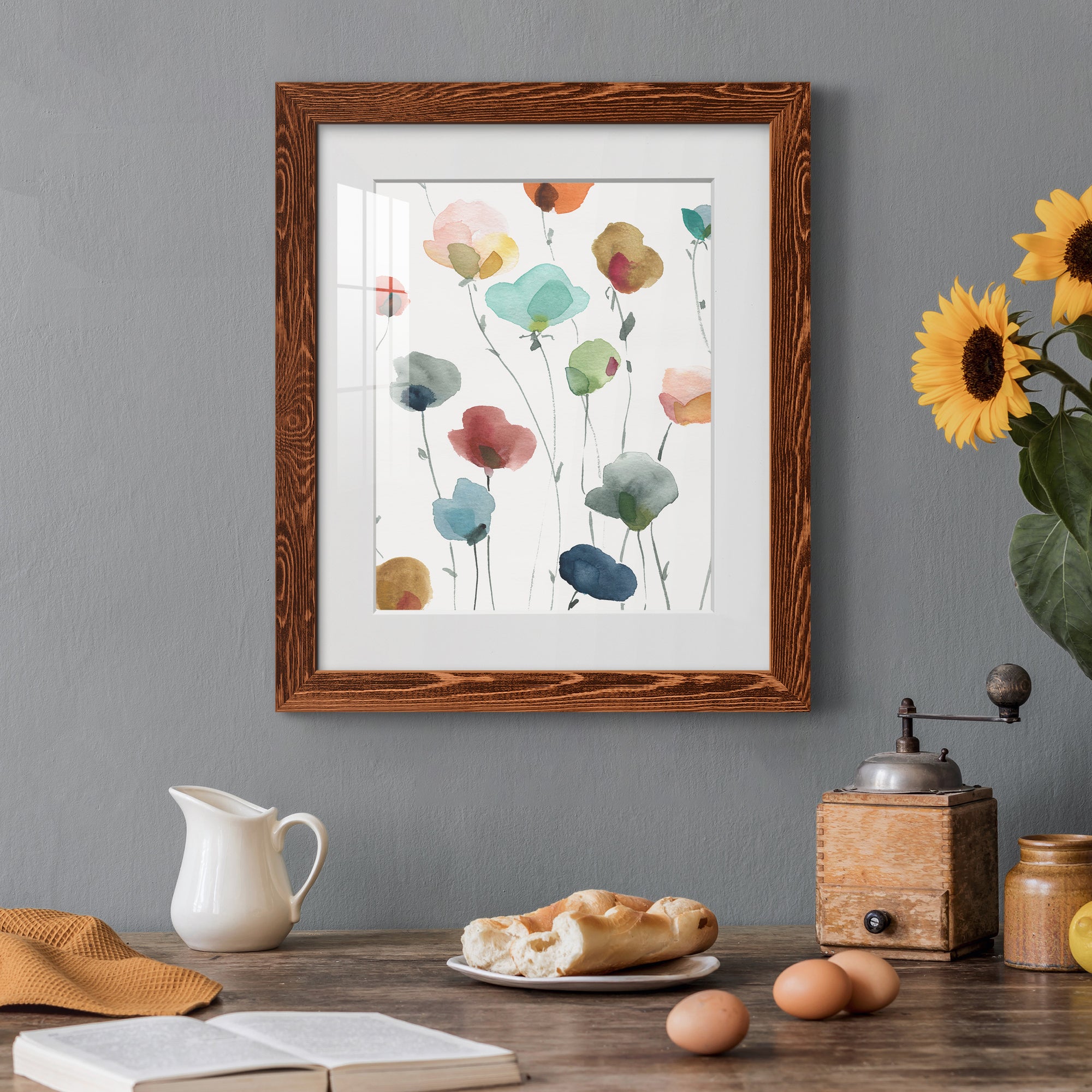 Lollipop Garden I - Premium Framed Print - Distressed Barnwood Frame - Ready to Hang