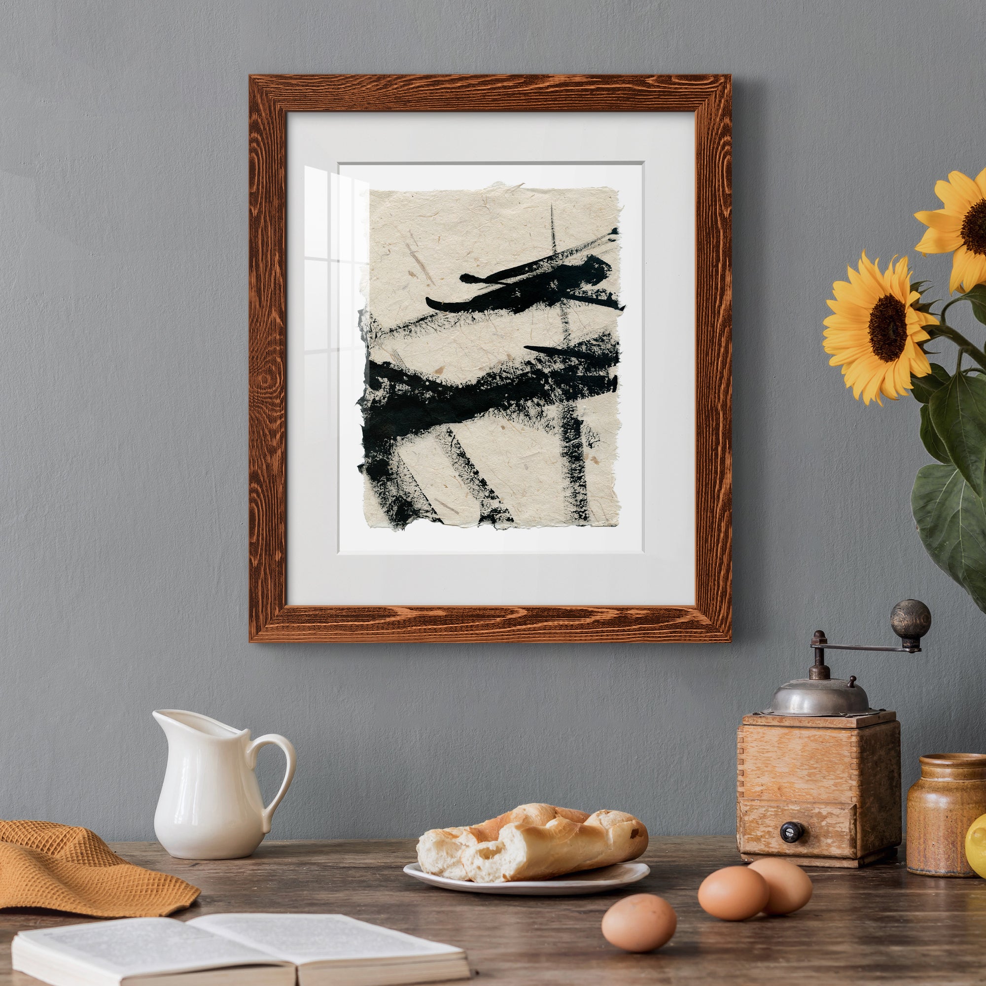 Lines Crossed II - Premium Framed Print - Distressed Barnwood Frame - Ready to Hang