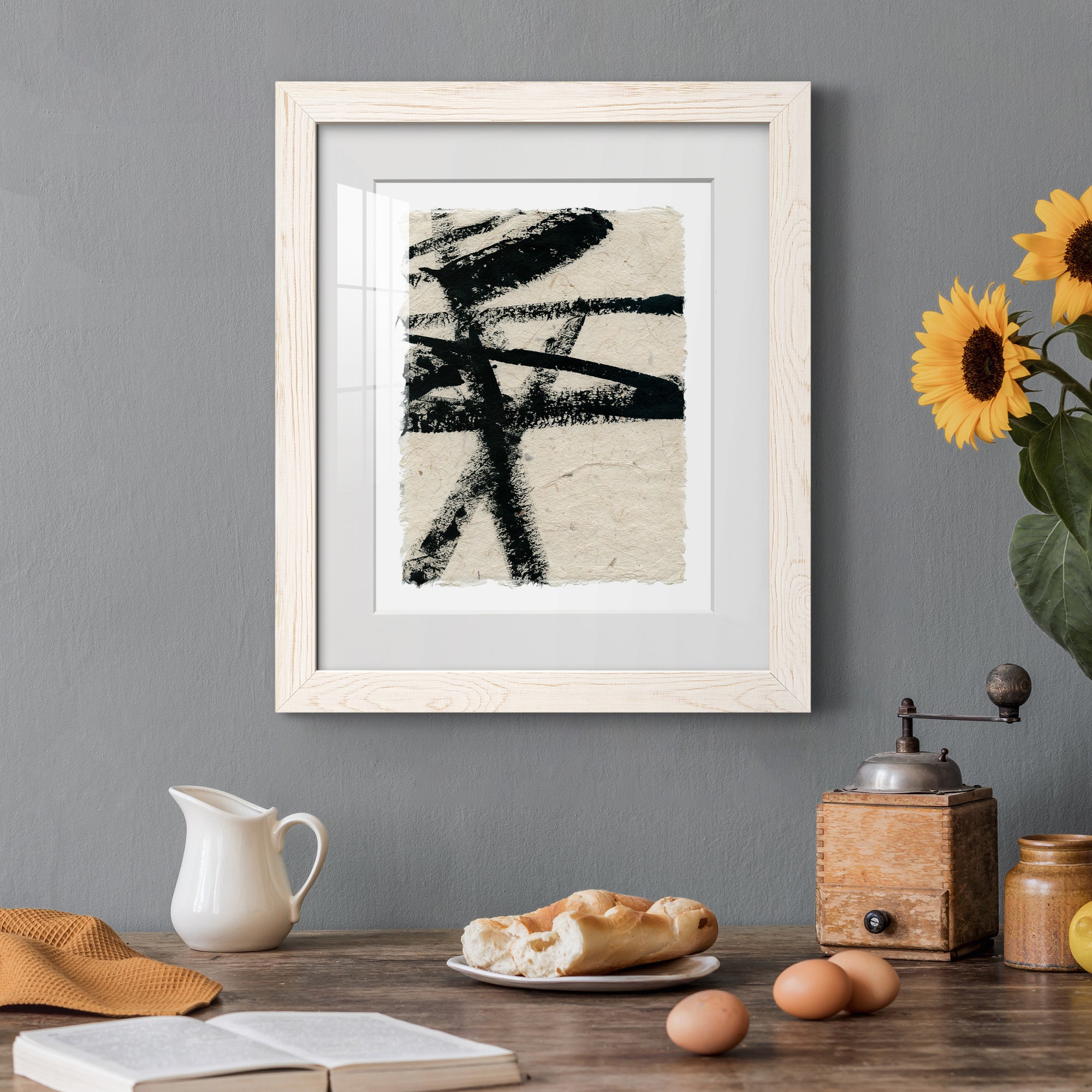 Lines Crossed III - Premium Framed Print - Distressed Barnwood Frame - Ready to Hang