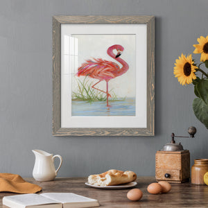 Flamingo I - Barnwood Framed Art Print