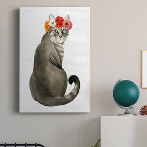 Flower Crown Cats I Premium Gallery Wrapped Canvas - Ready to Hang