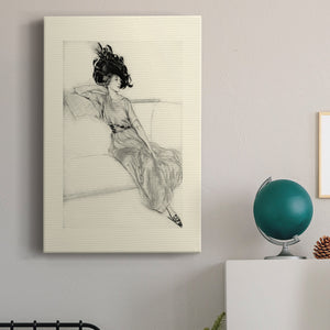 Feather Hat I Premium Gallery Wrapped Canvas - Ready to Hang