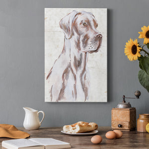 Sitting Dog IV - Canvas Art Print
