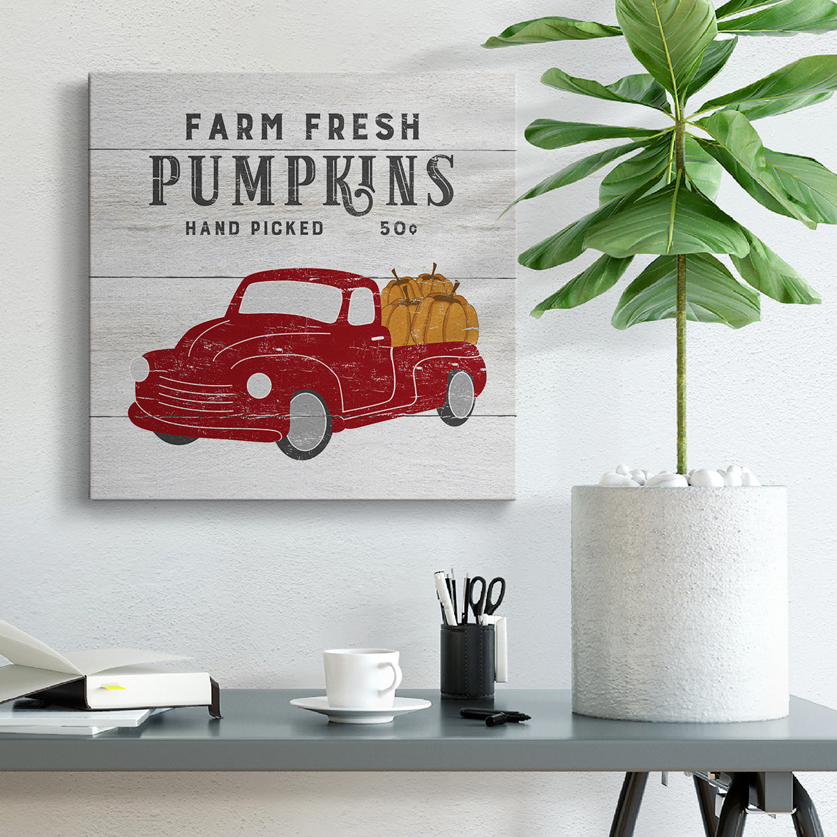 Farm Fresh Pumpkins -Premium Gallery Wrapped Canvas - Ready to Hang