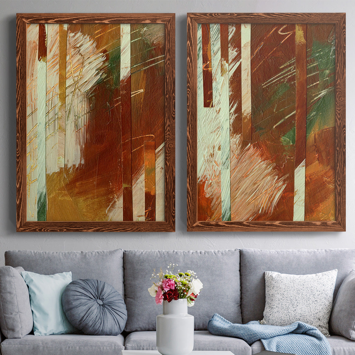 Wheaten I - Premium Framed Canvas 2 Piece Set - Ready to Hang