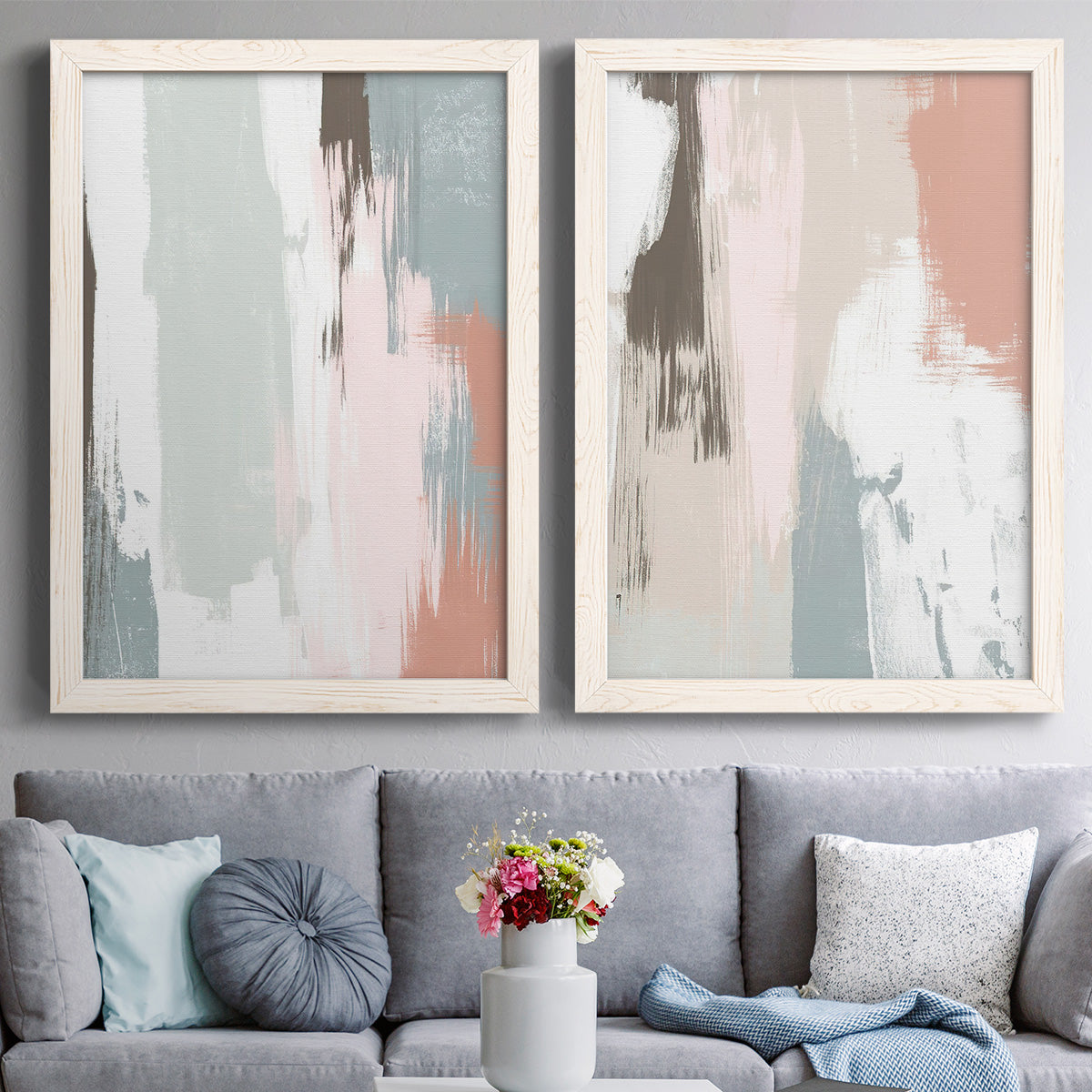 Sandstone Peel III - Premium Framed Canvas 2 Piece Set - Ready to Hang