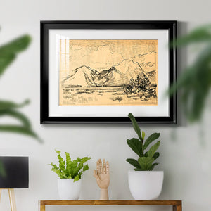 Hatched Horizon II - Modern Framed Art Print
