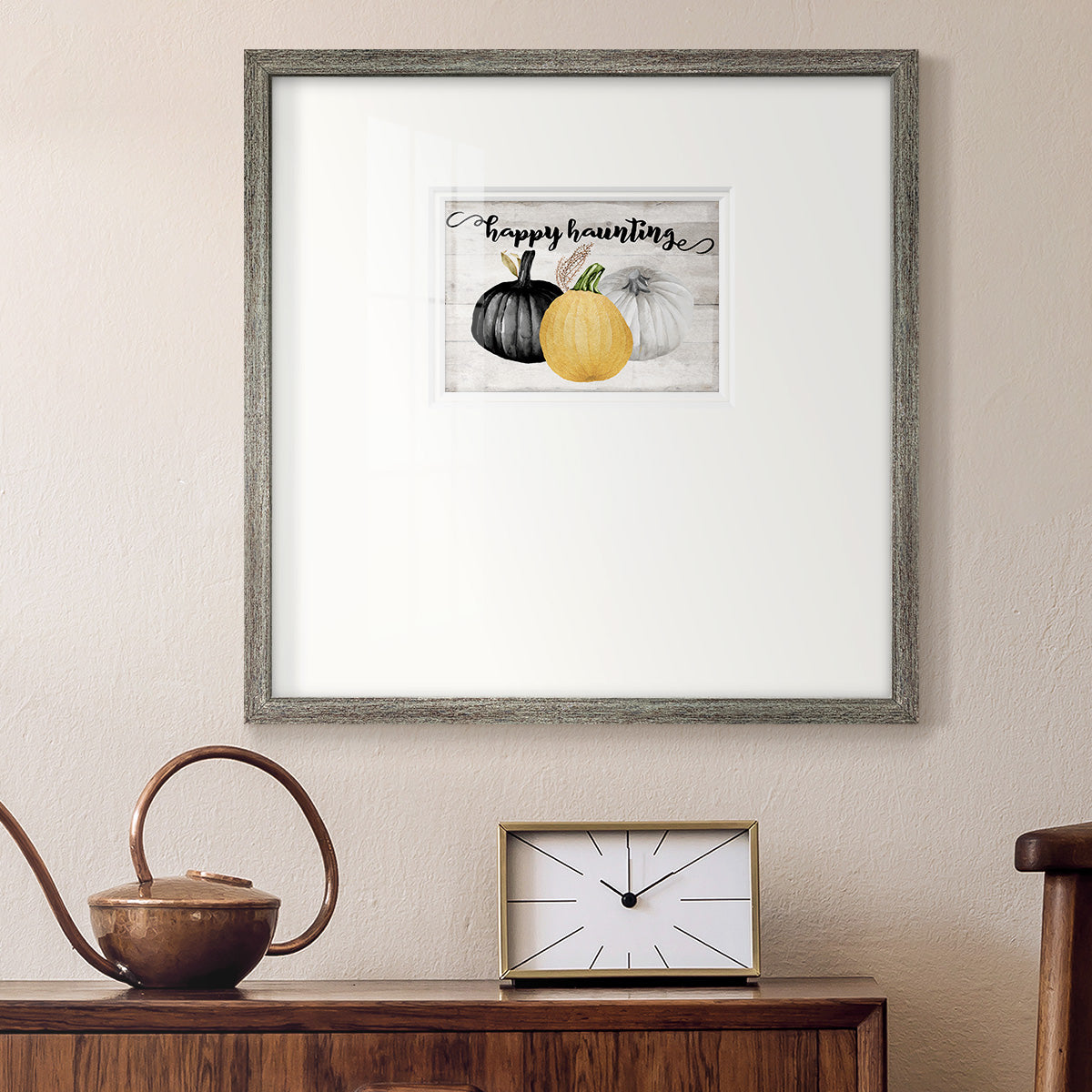 Happy Haunting Premium Framed Print Double Matboard