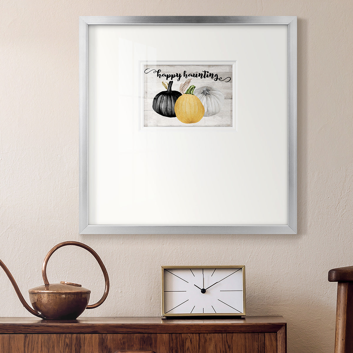 Happy Haunting Premium Framed Print Double Matboard