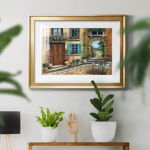 Tuscan Courtyard - Modern Framed Art Print