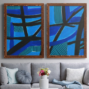 Involved Blues I - Barnwood Framed Canvas Set