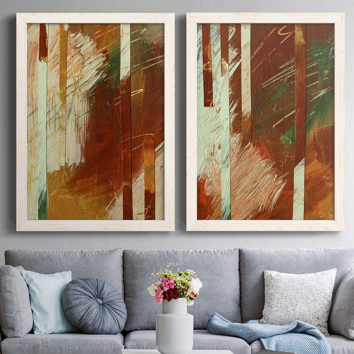 Wheaten I - Premium Framed Canvas 2 Piece Set - Ready to Hang