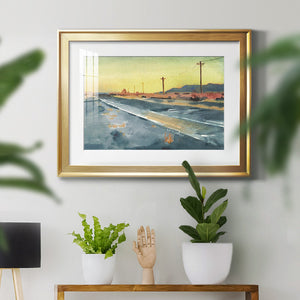 Deserted Highway I - Modern Framed Art Print