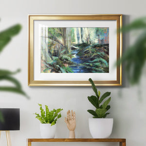 Rambling Blues - Modern Framed Art Print