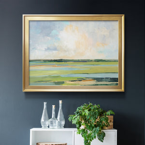 Pastel Horizon I - Modern Framed Canvas Print