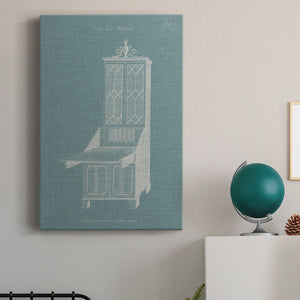 Hepplewhite Desk & Bookcase IV - Canvas Art Print