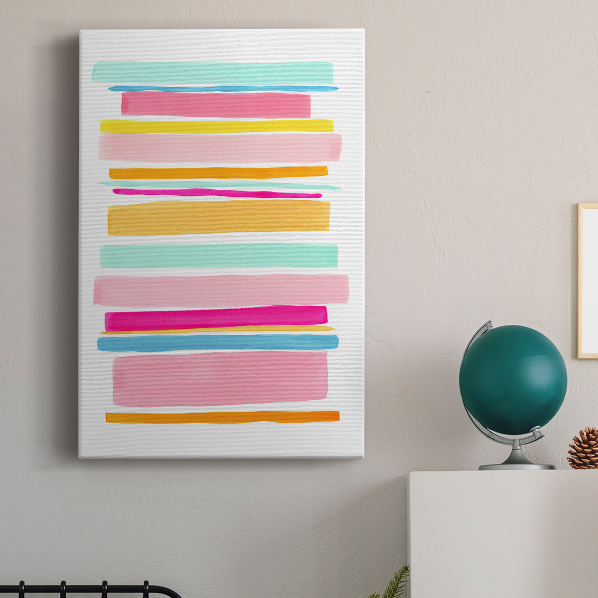 Summer Stripes II Premium Gallery Wrapped Canvas - Ready to Hang