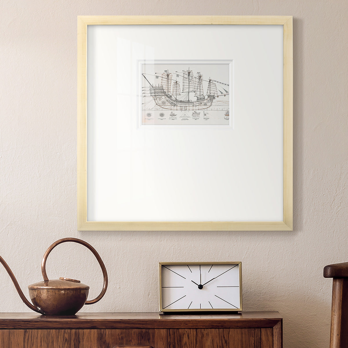 Frigate III Premium Framed Print Double Matboard