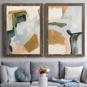 Palette Meld I - Barnwood Framed Canvas Set