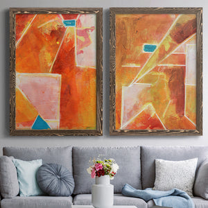 Primary Connection V - Barnwood Framed Canvas Set