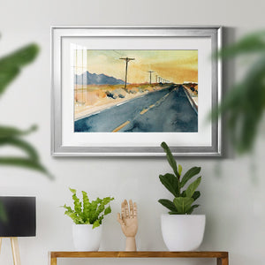 Deserted Highway II - Modern Framed Art Print