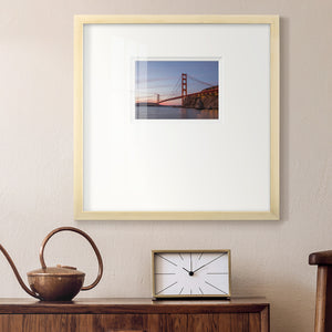 Golden Gate Span Premium Framed Print Double Matboard