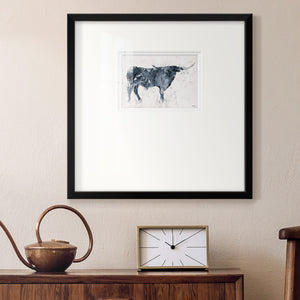 Long Horn Alt V2 Premium Framed Print Double Matboard