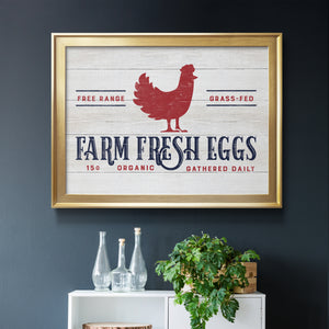 Farm Fresh Eggs - Modern Framed Canvas Print