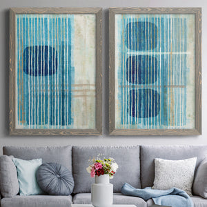 Blue Blue Horizon I - Premium Framed Canvas 2 Piece Set - Ready to Hang