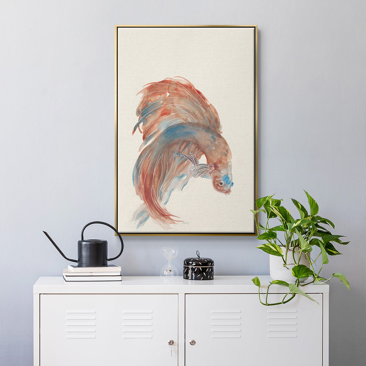 Betta III - Framed Premium Gallery Wrapped Canvas L Frame - Ready to Hang