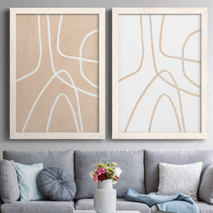 Clean Contour I - Premium Framed Canvas 2 Piece Set - Ready to Hang