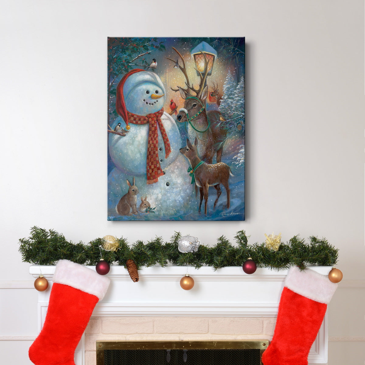 Hello Mr. Snowman! Premium Gallery Wrapped Canvas - Ready to Hang