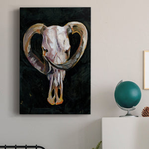 Horned Skull II - Canvas Art Print