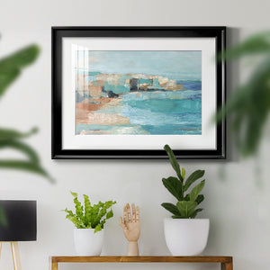 Turquoise Cliff Wall I - Modern Framed Art Print