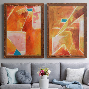 Primary Connection V - Barnwood Framed Canvas Set