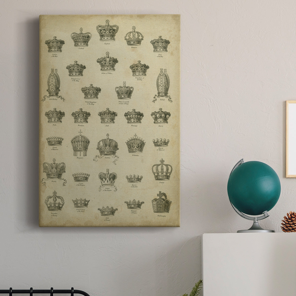 Heraldic Crowns & Coronets V Premium Gallery Wrapped Canvas - Ready to Hang
