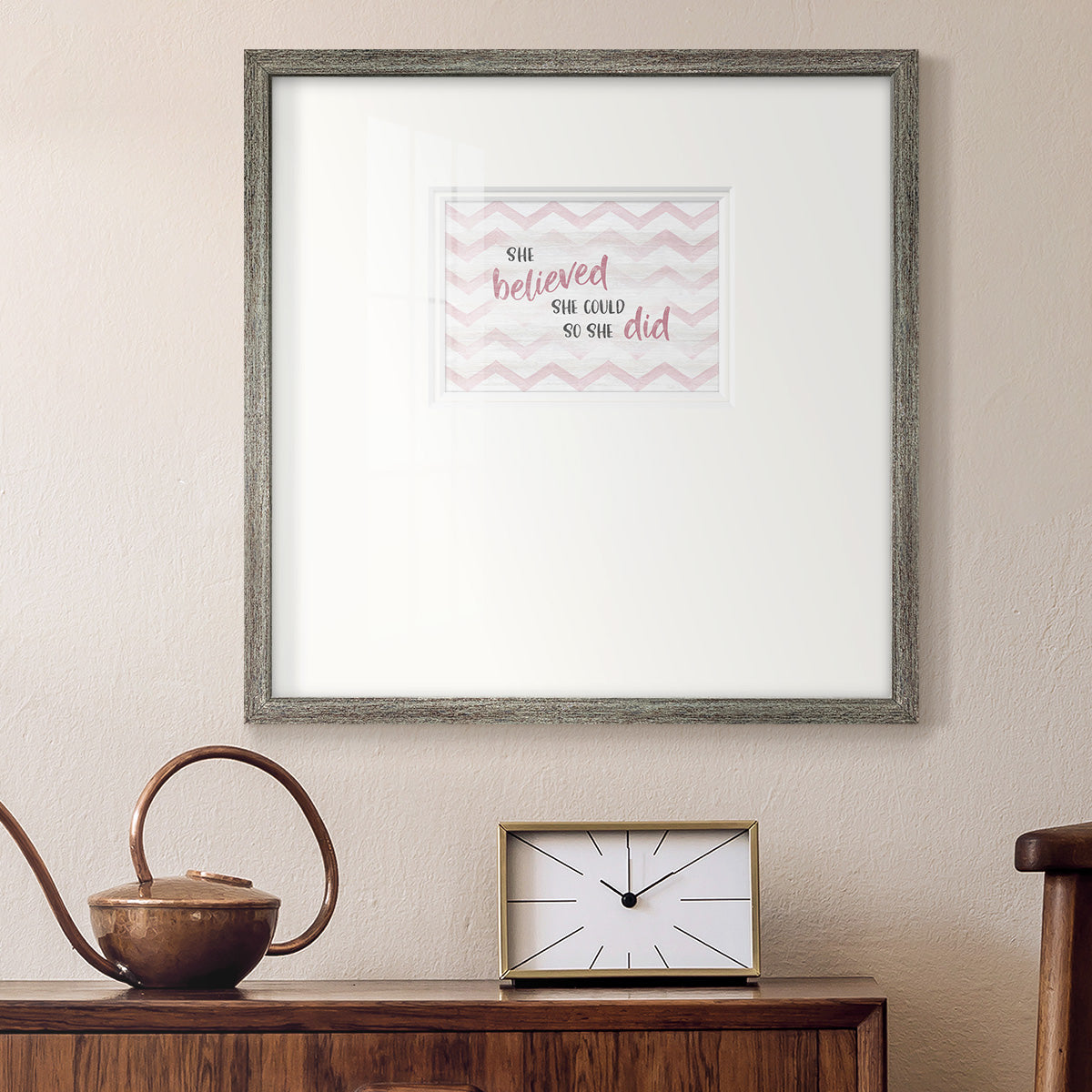 Believed She Could Premium Framed Print Double Matboard