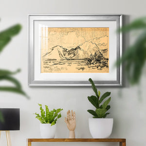 Hatched Horizon II - Modern Framed Art Print