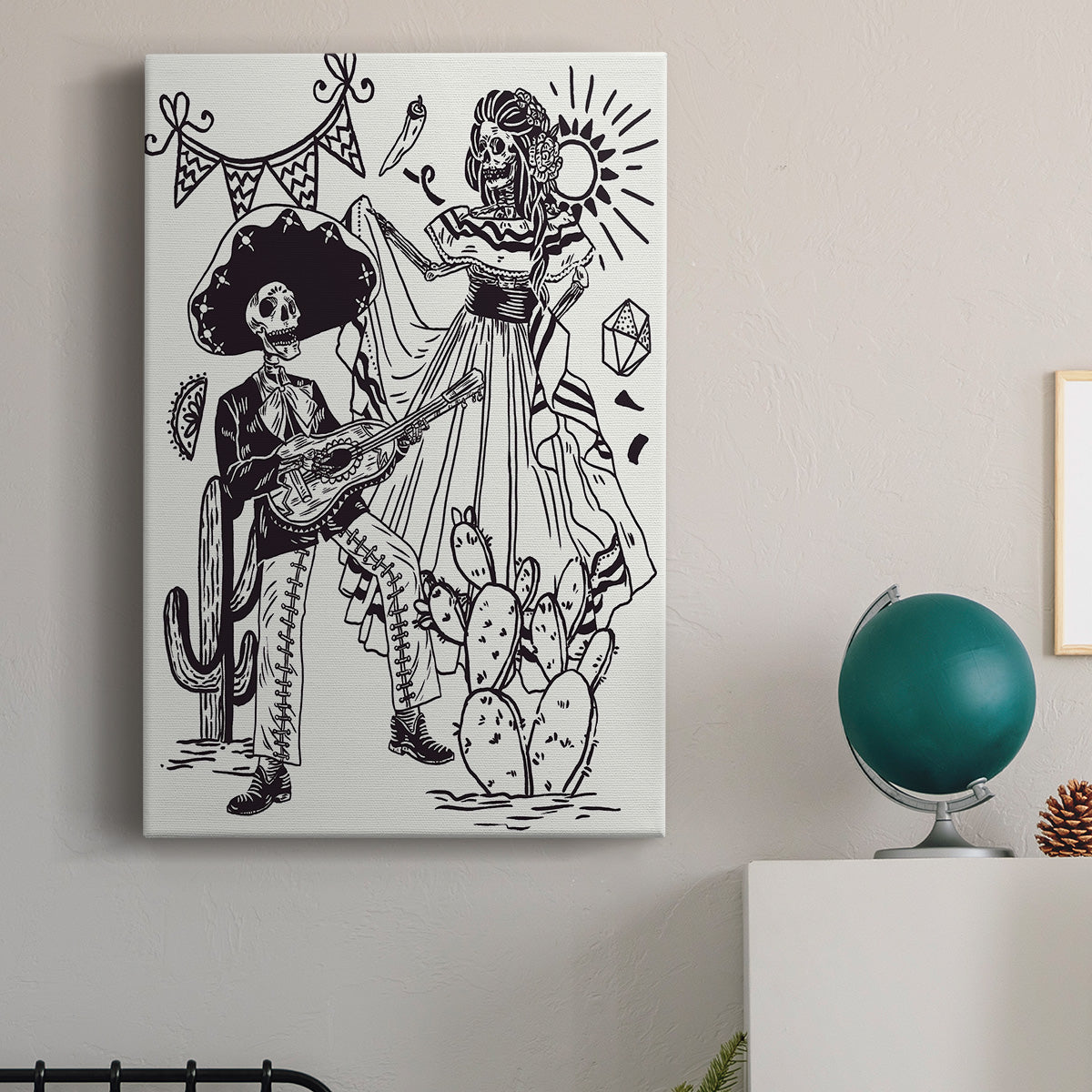 Day of the Dead Parade IV Premium Gallery Wrapped Canvas - Ready to Hang