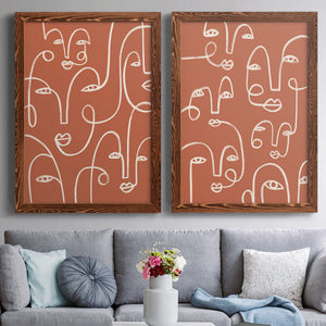 Connected Expressions I - Barnwood Framed Canvas Set