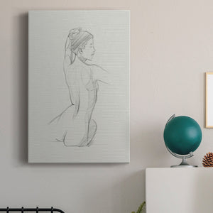 Female Back Sketch II - Canvas Art Print
